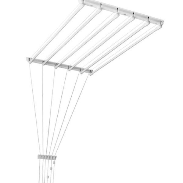 Uscător cu scripeți - bare de otel- 100 cm - 6 bare